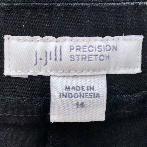 J. Jill Precision Stretch Slim Leg Pants Women's Plus Size 14 Black Mid Rise Zip - Picture 3 of 11